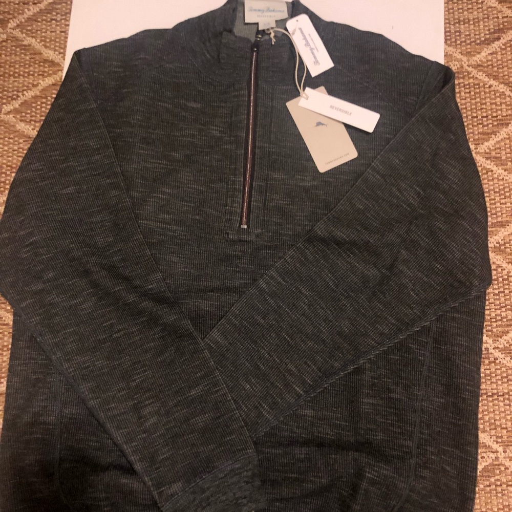 NWT! Tommy Bahama Half Zip Reversible Sweater